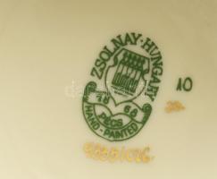 Zsolnay pillangó mintás váza Kézzel festett, jelzett, hibátlan m: 18 cm,