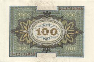 Német Birodalom / Weimari Köztársaság 1920. 100M (2x) nyolcjegyű, egymás utáni sorszámokkal T:I