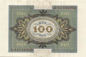 Német Birodalom / Weimari Köztársaság 1920. 100M (3x) nyolcjegyű, egymás utáni sorszámokkal T:I