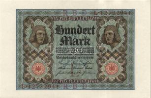 Német Birodalom / Weimari Köztársaság 1920. 100M (3x) nyolcjegyű, egymás utáni sorszámokkal T:I