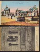 4 db RÉGI francia képeslap füzet / 4 pre-1945 French postcard booklet: L&#039;Hotel des Invalides Paris, Luz-Gavarnie, Paris - Le Panthéon, Chateau de Chantilly