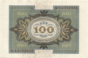 Német Birodalom / Weimari Köztársaság 1920. 100M (4x) nyolcjegyű, egymás utáni sorszámokkal T:I