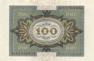 Német Birodalom / Weimari Köztársaság 1920. 100M (4x) nyolcjegyű, egymás utáni sorszámokkal T:I