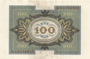 Német Birodalom / Weimari Köztársaság 1920. 100M (4x) nyolcjegyű, egymás utáni sorszámokkal T:I