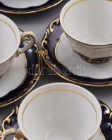 Zsolnay Pompadour mintás mokkás készlet, jelzett, teljes, hibátlan