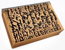 Butak András (1948-2021): Column book II/III. 2004. Fa, papír, karton, vászon Szignált, 31x22x8 cm
