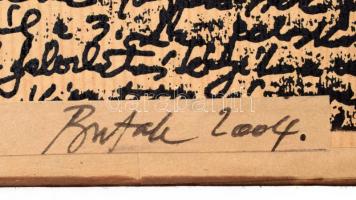 Butak András (1948-2021): Column book II/III. 2004. Fa, papír, karton, vászon Szignált, 31x22x8 cm