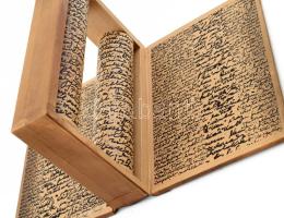 Butak András (1948-2021): Column book II/III. 2004. Fa, papír, karton, vászon Szignált, 31x22x8 cm