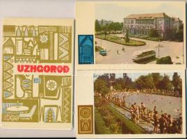 UNGVÁR - 14 db MODERN képeslap tokban / UZHGOROD (Uzhhorod) - 14 modern postcards in case