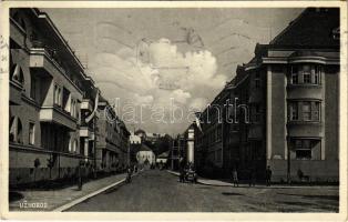 1931 Ungvár, Uzshorod, Uzhorod; Rozsypal utca, automobil / street view, automobile (EK)