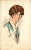 Italian lady art postcard. Serie N. 117. artist signed (fl)