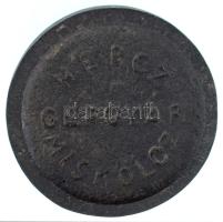 1915. "Hercz Gépgyár Miskolcz" kétoldalas Fe plakett, előoldalán hármashalom, koronás kett...