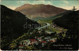 1913 Fenyőháza, Lubochna; látkép, Sip hegy. Holczmann Izidor kiadása / general view, mountain (szakadás / tear)