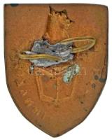 ~1960. "I. László Gimnázium (Szent László Gimnázium)" zománcozott iskolajelvény (38x30mm) ...