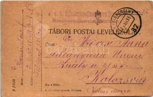 1916 Hevesi József saját rajza húgának Kolozsvárra. Első világháborús tábori postai levelezőlap / WW...