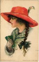 1916 American Girl No. 40. Lady art postcard. Edward Gross Co. s: Alice Luella Fidler (EK)