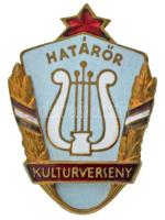 ~1950. &quot;Határőr kultúrverseny&quot; aranyozott, zománcozott bronz jelvény T:AU