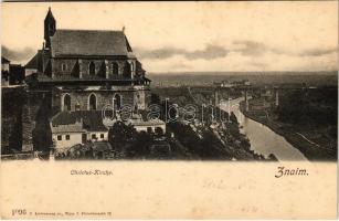 Znojmo, Znaim; Christus-Kirche / church, bridge (fl)