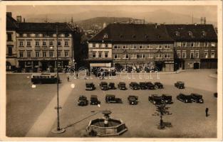 Litomerice, Leitmeritz; Hotel-Roter Krebs, restaurant, friseur, Kavárna-Corso, Café-Corso, Schume Obuv. A. K. L. / hotel, restaurant, barber, café, shop, automobiles, autobuses