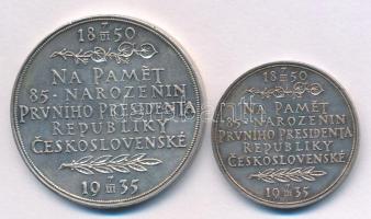 Csehszlovákia 1935. "Tomas G. Masaryk elnök 85. születésnapja" Ag emlékérem, peremén jelze...
