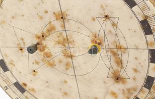 Antik Hartl-korong. Vas, m: 42,5 cm