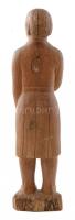 Frontmunka faragott fa szobor. 1942, sérüléssel, m: 40 cm