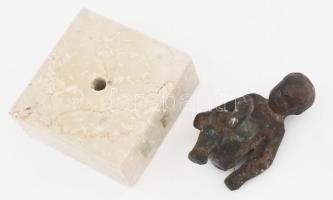 Gádor Magda után: Peti. Patinás bronz, márvány talpazattal, melyre nincs rögzítve. Hátán GM jelzés. ...