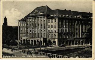 1931 Gliwice, Gleiwitz; Hotel Haus Oberschlesien, restaurant and café (EK)