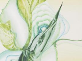 Markó Erzsébet (1947-): Éj. Olaj, farost, jelezve jobbra lent, hátoldalán Szépia Alkotóközössé címké...