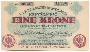 Kenyérmező / Hadifogolytábor 1916. január 15. 1K arab sorozat- és sorszámmal T:F Adamo HHK-1.6
