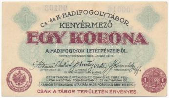 Kenyérmező / Hadifogolytábor 1916. január 15. 1K arab sorozat- és sorszámmal T:VF Adamo HHK-1.6