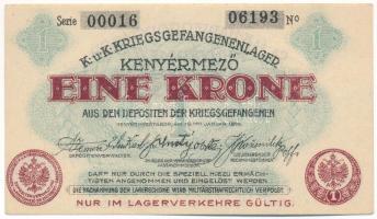 Kenyérmező / Hadifogolytábor 1916. január 15. 1K arab sorozat- és sorszámmal T:VF Adamo HHK-1.6