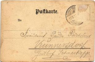 Chojnik, Kynast (Karkonosze, Riesengebirge); Ruine Kynast / castle ruins. Carl Jander, litho (worn c...