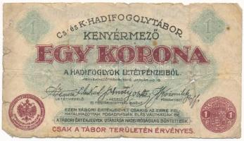 Kenyérmező / Hadifogolytábor 1916. január 15. 1K arab sorozat- és sorszámmal T:VG Adamo HHK-1.6