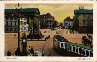 Karlsruhe, Marktplatz / market square, tram (EK)