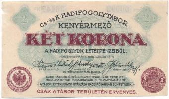 Kenyérmező / Hadifogolytábor 1916. január 15. 2K arab sorozat- és sorszámmal T:VF kis papírhiány Adamo HHK-1.7