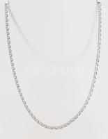 Ezüst(Ag) pálcikás nyaklánc, jelzett, h: 50 cm, nettó: 7,1 g