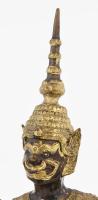 Thao Wessuwan. Részben patinázott bronz, Thaiföld, XX. sz., m: 32 cm