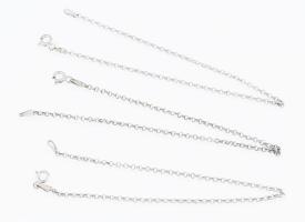 Ezüst(Ag) anker szemes karkötő, 3 db, jelzett, h: 17,5 cm, nettó: 3,7 g