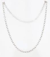 Ezüst(Ag) nagyszemű anker nyaklánc, jelzett, h: 43 cm, nettó: 5,1 g