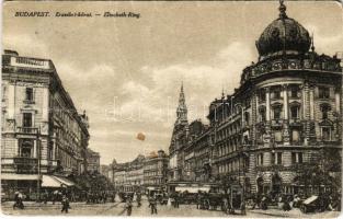 1918 Budapest VIII. Erzsébet körút (Blaha Lujza tér), villamosok, fogorvos (fa)