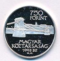 1998. 750Ft Ag "Budapest 125 éves" T:PP 
Adamo EM149