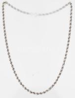 Ezüst(Ag) masszív walles nyaklánc, jelzett, h: 41,5 cm, nettó: 17,8 g