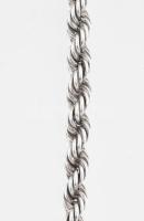 Ezüst(Ag) masszív walles nyaklánc, jelzett, h: 41,5 cm, nettó: 17,8 g