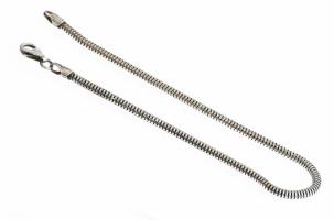 Ezüst(Ag) hengeres kígyó karkötő, jelzett, h: 19 cm, nettó: 4,3 g