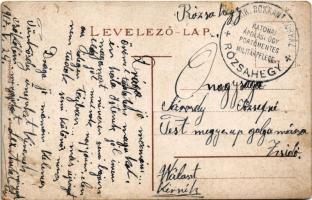 1917 Rózsahegy, Ruzomberok; vasútállomás. Valuch János kiadása / railway station + "M. kir. rok...