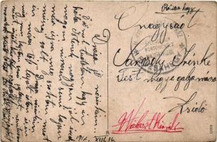 1917 Rózsahegy, Ruzomberok; vasútállomás. Valuch János kiadása / railway station + "M. kir. rok...