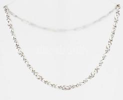 Ezüst(Ag) masszív fantáziamintás nyaklánc, jelzett, h: 41 cm, nettó: 17,5 g