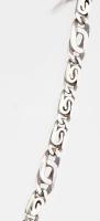 Ezüst(Ag) masszív fantáziamintás nyaklánc, jelzett, h: 41 cm, nettó: 17,5 g