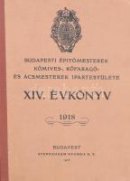 Budapesti építőmesterek kőmíves-, kőfaragó- és ács mesterek ipartestülete évkönyvei 12 db. majdnem t...